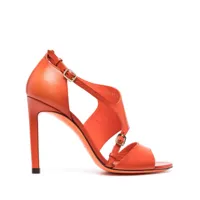 santoni sandales 105 mm en cuir - orange
