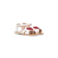 sophia webster mini sandales à patch cœur - blanc