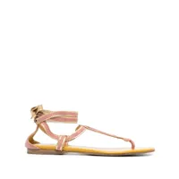 hermès pre-owned sandales à lacets (années 2000) - rose