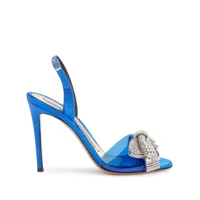 alexandre vauthier sandales à nœud orné de cristaux 105 mm - bleu