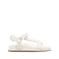 fendi sandales feel à brides tressées - blanc