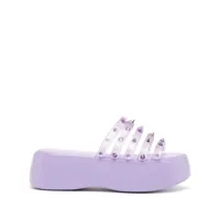 jean paul gaultier sandales cloutées à plateforme - violet