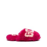 gcds chaussons en daim à logo imprimé - rose