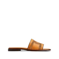 tod's sandales en cuir à découpes laser - orange
