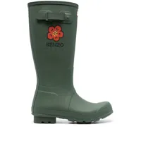 kenzo x hunter boke bottes de pluie à fleurs - vert
