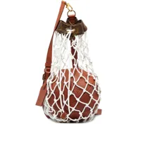 louis vuitton pre-owned x nba sac ball in basket pre-owned - marron