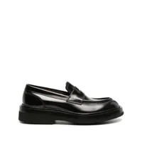santoni chunky-sole leather penny loafers - noir