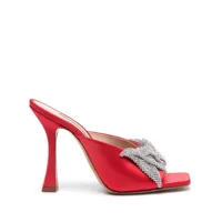 casadei mules butterfly geraldine 100 mm - rouge