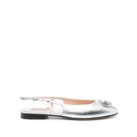 gucci ballerines double tb - argent