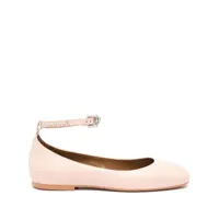 see by chloé ballerines à ornements strassés - rose