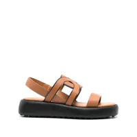 tod's sandales à détails de découpes - marron