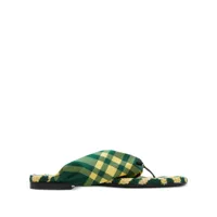 burberry claquettes check pool - vert