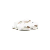 babywalker crystal-embellished faux-fur trim sandals - blanc