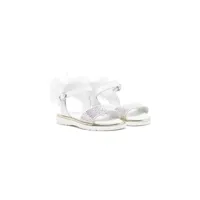babywalker bow-appliqué crystal-embellished sandals - blanc