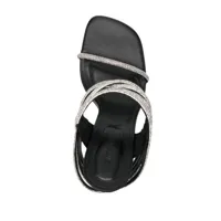 simkhai sandales infinity 90 mm à ornements en cristal - noir