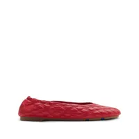 burberry ballerines sadler texturées - rouge