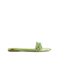 giambattista valli sandales à ornements en cristal - vert