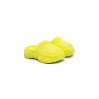 moschino kids chaussons à semelle épaisse - jaune