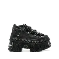 vetements x new rock leather sneakers - noir