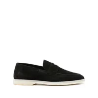 scarosso luciano suede loafers - noir