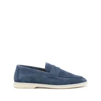scarosso luciano suede penny loafers - bleu