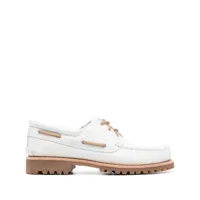 timberland leather boat shoes - blanc