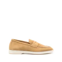 scarosso luciana suede penny loafers - tons neutres