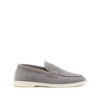 scarosso luciano suede penny loafers - gris