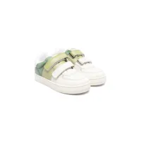 emporio armani kids gradient touch-strap sneakers - blanc