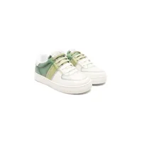 emporio armani kids gradient lace-up sneakers - blanc