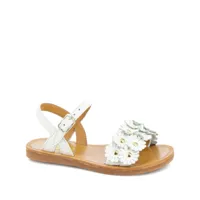 pom d'api flower leather sandals - blanc
