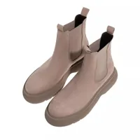 kennel & schmenger bottes & bottines, dash boots leather en beige - pour dames