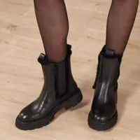 kennel & schmenger bottes & bottines, master boots leather en noir - pour dames