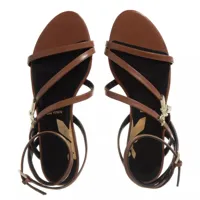 patrizia pepe sandales, sandalo flat en marron - pour dames