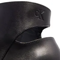 calvin klein bottes & bottines, heel zip boot lth en noir - pour dames