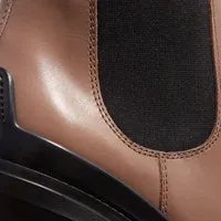 tod's bottes & bottines, heeled boots leather en marron - pour dames