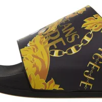 versace jeans couture slippers & mules, fondo shelly en noir - pour dames