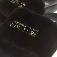 versace jeans couture slippers & mules, fondo shelly en noir - pour dames