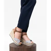sandales femme compensées dessus en toile - tom tailor