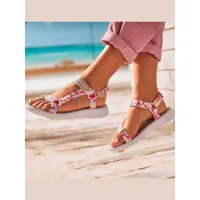 sandales très confortable - venice beach - gris clair-rose