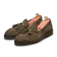 mocassin à pampille strano 396 veau velours taupe - 43.5 / taupe