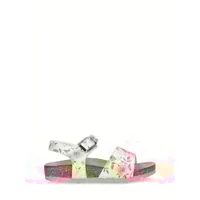 sandales en simili-cuir imprimé fleurs