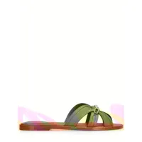 sandales plates en cuir prisma slide 10 mm