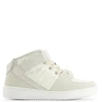 fendi kids unisex vory faux leather high-top sneakers white eu37