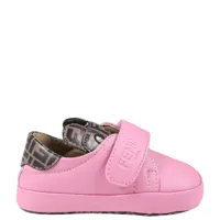 fendi baby girls teddy & ff print sneakers v pink