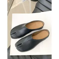 sandales plates noires à bout fermé pantoufle femmes