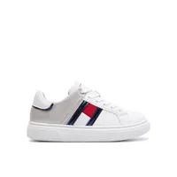 tommy hilfiger sneakers flag low cut lace-up sneaker t3a9-33201-1355 m blanc