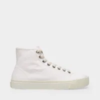 sneakers hautes en coton blanc