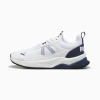 puma chaussure basket anzarun 2.0 adolescent pour enfant, blanc/bleu/noir