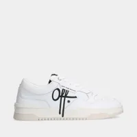 off the pitch full-stop coated leather witte heren sneakers (maat 41)